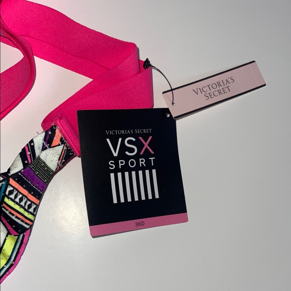 VSX Victoria’s Secret Sport Neon Geometric Sports Bra 36D NWTS - Picture 3 of 4
